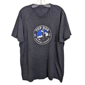 Top Dog Brewing Company Mens Large Black Graphic T Shirt Tee Beer Short Sleeve